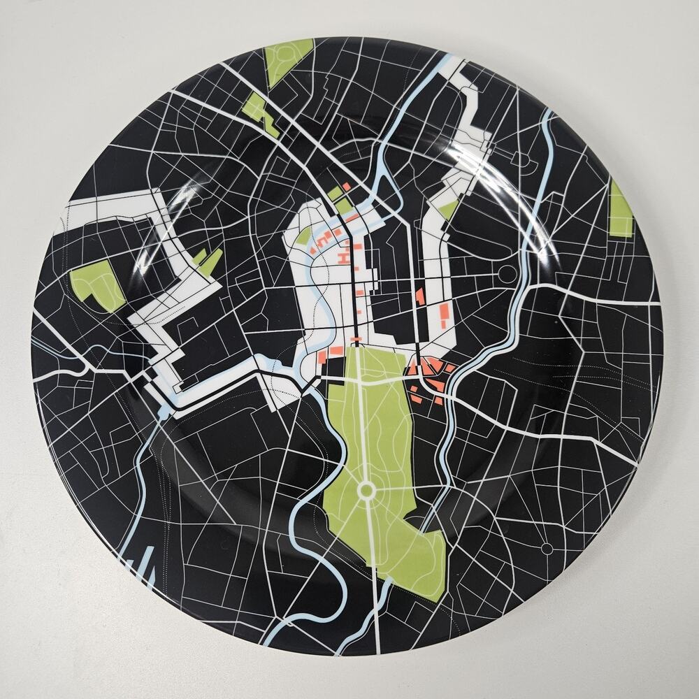 notNeutral 12" Porcelain City Plate Abstract Art Berlin 2007 Made In Poland